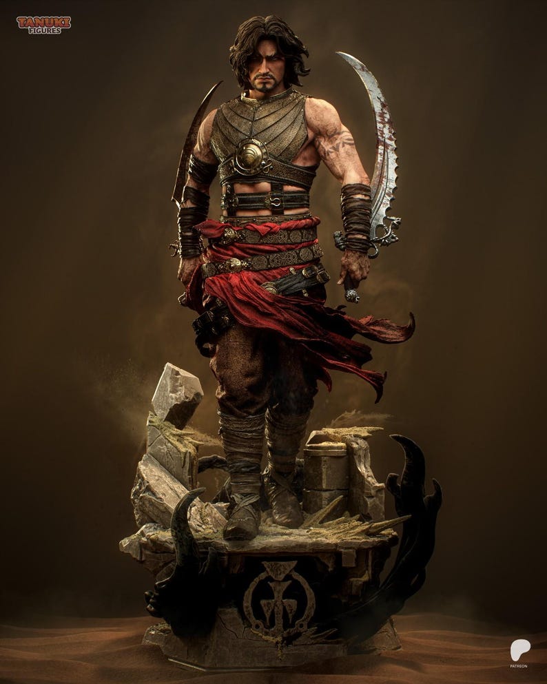 Prince of Persia Fan Art Resin Figure – 1/8 1/6 Scale Unpainted Statue | Collector Gift image 1