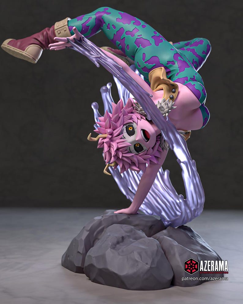 Mina Ashido My Hero Academia Resin Figure – 1/8 1/6 Scale 3D Printed Statue | Collector Gift image 1