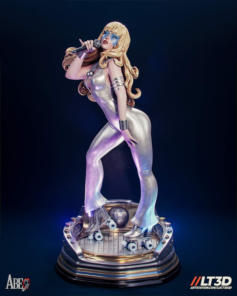 Dazzler Resin Figure – 1/8 1/6 Scale 3D Printed Fan Art Statue | Collector Gift image 2