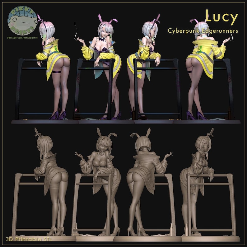 Figura de Lucy Heartfilia – Estatua de resina de Cyberpunk Edgerunners (escala 1/8, 1/6) / Regalo de coleccionista imagen 6