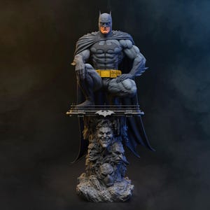 Batman — DC Comics | 1/8 1/6 Scale Resin Figure | 3D Printed Fan Art | Unpainted Garage Kit | Collector Statue | Collector Gift image 1