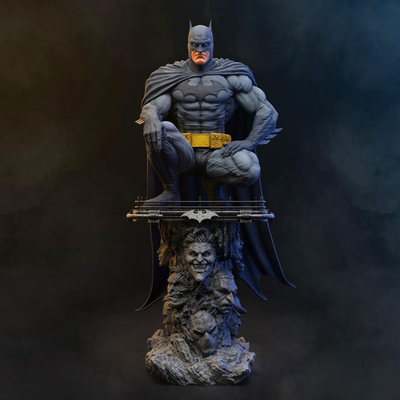 Batman — DC Comics | 1/8 1/6 Scale Resin Figure | 3D Printed Fan Art | Unpainted Garage Kit | Collector Statue | Collector Gift image 1
