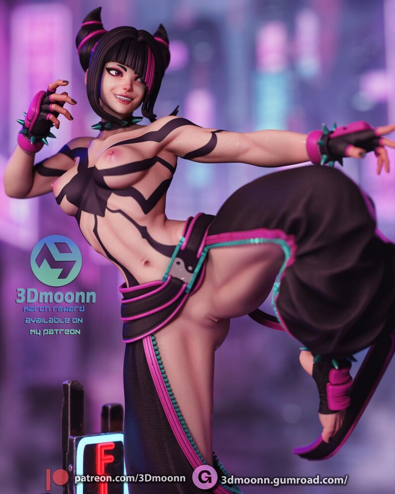 Juri Street Fighter Harzfigur - 1/8 1/6 3D gedruckte Fan Art Statue | Sammler Geschenk Bild 9