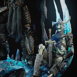 Lich King Diamond 20260401T104532Z | 1/8 1/6 Scale Resin Figure | Unpainted or Hand-Painted | 3D Printed Fan Art | Collector Gift imagen 5