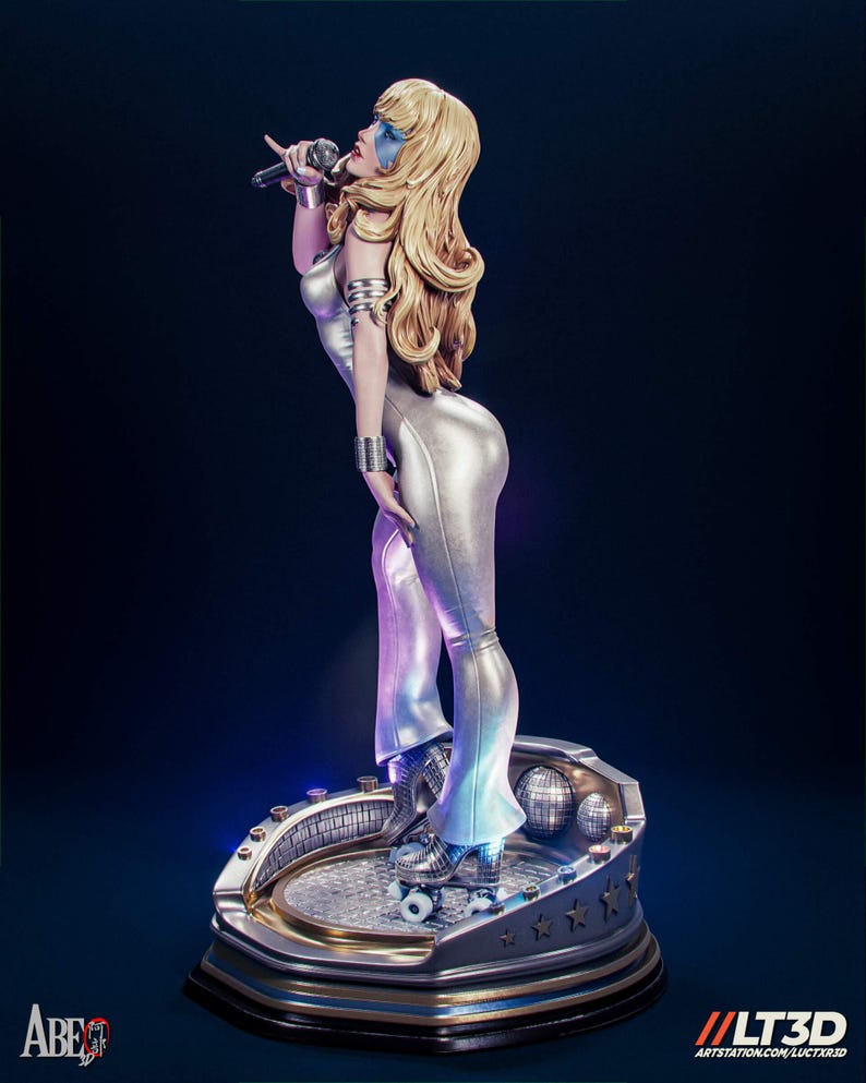 Dazzler Resin Figure – 1/8 1/6 Scale 3D Printed Fan Art Statue | Collector Gift image 5