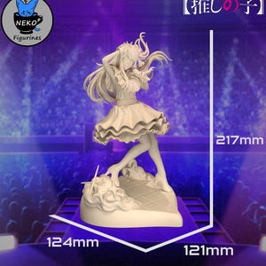 Ai Hoshino — Oshi no Ko | Figurine en résine à l'échelle 1/8 1/6 | Non peint ou peint à la main | Fan art imprimé en 3D | Cadeau de collection image 7