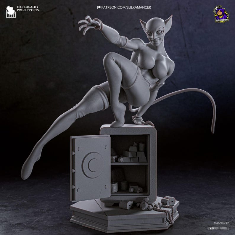 DC Comics Catwoman Resin Figure – 3D Printed Fan Art Statue (1/8, 1/6 Scale) | Collector Gift image 8