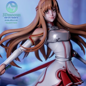 Asuna — Sword Art Online | 1/8 1/6 Scale Resin Figure | Unpainted or Hand-Painted | 3D Printed Fan Art | Collector Gift image 1