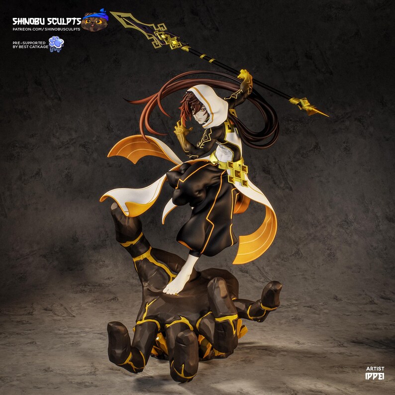 Zhongli — Genshin Impact | 1/8 1/6 Scale Resin Figure | Unpainted or Hand-Painted | 3D Printed Fan Art | Collector Gift image 2