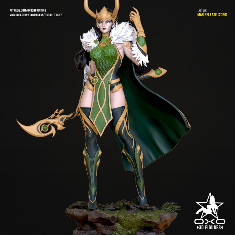 Lady Loki — Marvel Comics | 1/8 1/6 Scale Resin Figure | Unpainted or Hand-Painted | 3D Printed Fan Art | Collector Gift image 3