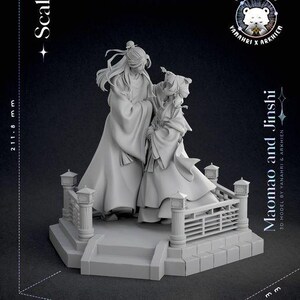 Maomao and Jinshi Diorama — The Apothecary Diaries | 1/8 1/6 Resin Figure | Unpainted or Hand-Painted | Fan Art | Collector Gift image 9