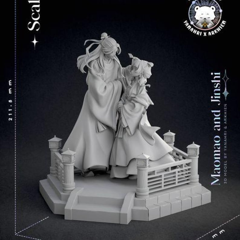 Maomao and Jinshi Diorama — The Apothecary Diaries | 1/8 1/6 Resin Figure | Unpainted or Hand-Painted | Fan Art | Collector Gift image 9