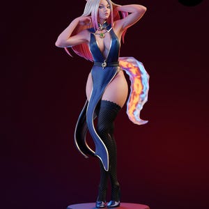 Ahri — League of Legends | Harsfiguur schaal 1/8 1/6 | Ongeverfd of handgeschilderd | 3D-geprinte fanart | Verzamelaarscadeau afbeelding 1
