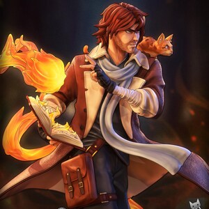 Figura de Caleb Widogast de Critical Role – Estátua em resina na escala 1/8/1/6 (sem pintura) | Presente para colecionadores imagem 7
