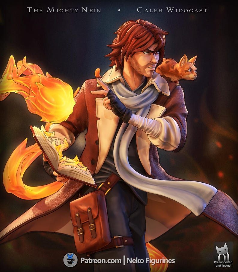 Figura de Caleb Widogast de Critical Role – Estátua em resina na escala 1/8/1/6 (sem pintura) | Presente para colecionadores imagem 7