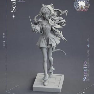 Sonetto — Reverse: 1999 | 1/8 1/6 Scale Resin Figure | Unpainted or Hand-Painted | 3D Printed Fan Art | Collector Gift image 7