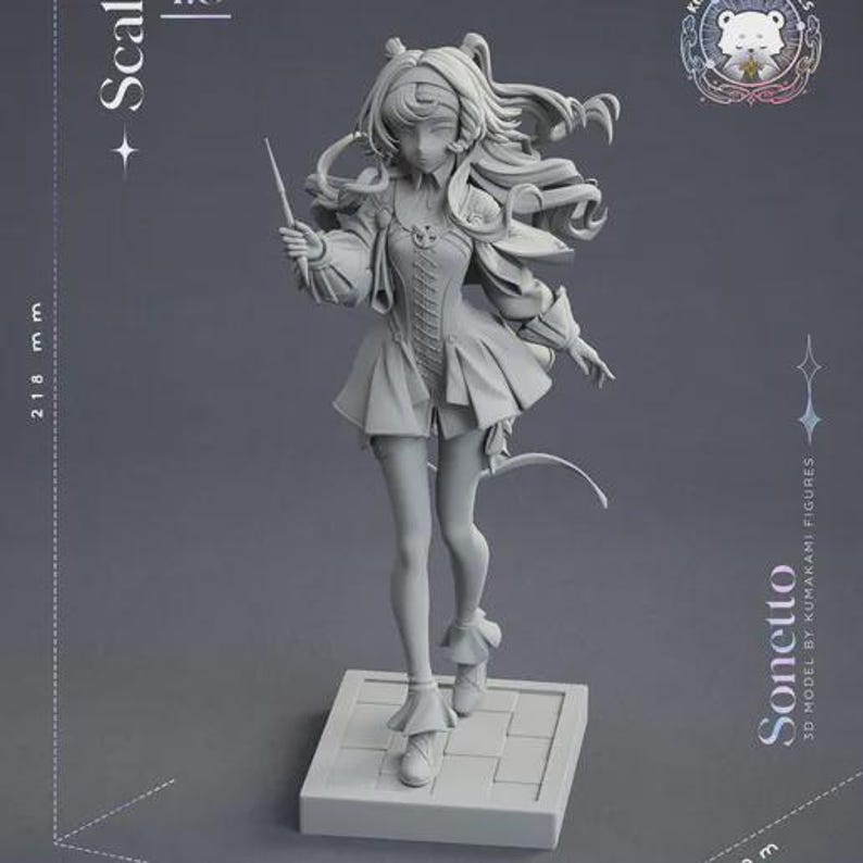 Sonetto — Reverse: 1999 | 1/8 1/6 Scale Resin Figure | Unpainted or Hand-Painted | 3D Printed Fan Art | Collector Gift image 7