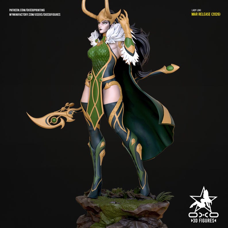 Lady Loki — Marvel Comics | 1/8 1/6 Scale Resin Figure | Unpainted or Hand-Painted | 3D Printed Fan Art | Collector Gift image 4