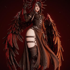 Corrupted Nun Resin Figure – 1/8 1/6 Scale 3D Printed Fan Art Statue | Collector Gift image 1