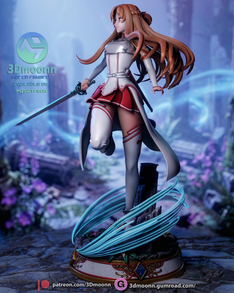Asuna — Sword Art Online | 1/8 1/6 Scale Resin Figure | Unpainted or Hand-Painted | 3D Printed Fan Art | Collector Gift image 6