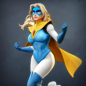 Dispatch Blonde Original Character Resin Figure – 1/8 1/6 Scale 3D Printed Fan Art Kit | Collector Gift image 4