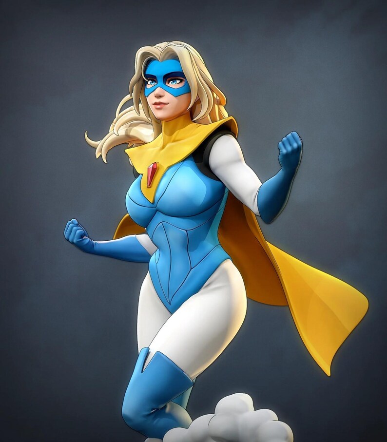 Dispatch Blonde Original Character Resin Figure – 1/8 1/6 Scale 3D Printed Fan Art Kit | Collector Gift image 4