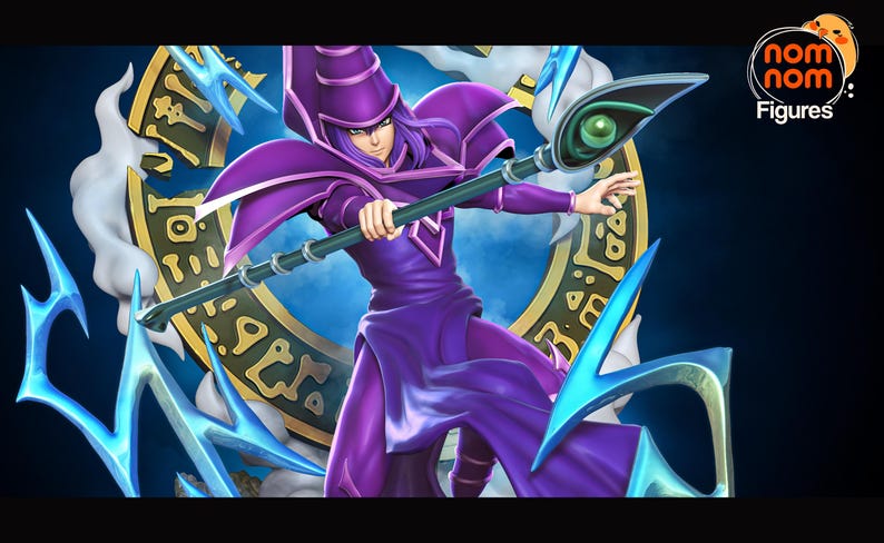 Dark Magician — Yu Gi Oh | 1/8 1/6 Scale Resin Figure | Unpainted or Hand-Painted | 3D Printed Fan Art | Collector Gift image 2
