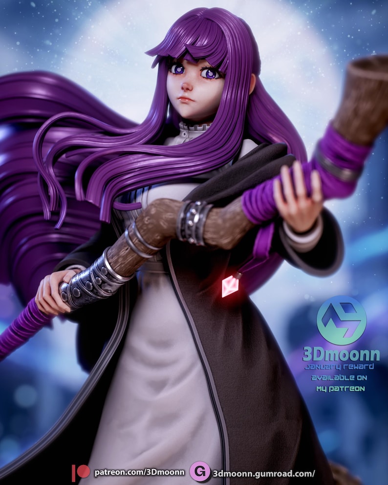 Fern — Frieren: Beyond Journey's End | 1/8 1/6 Scale Resin Figure | Unpainted or Hand-Painted | 3D Printed Fan Art | Collector Gift bild 1