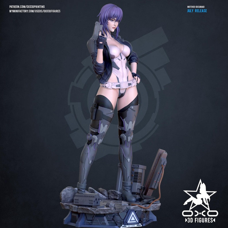 Major Motoko Kusanagi Ghost in the Shell Resin Figure – 1/8 1/6 Scale Fan Art Statue | Collector Gift image 3