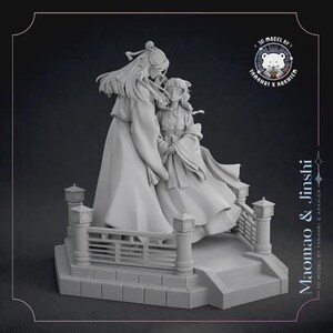 Maomao and Jinshi Diorama — The Apothecary Diaries | 1/8 1/6 Resin Figure | Unpainted or Hand-Painted | Fan Art | Collector Gift image 5