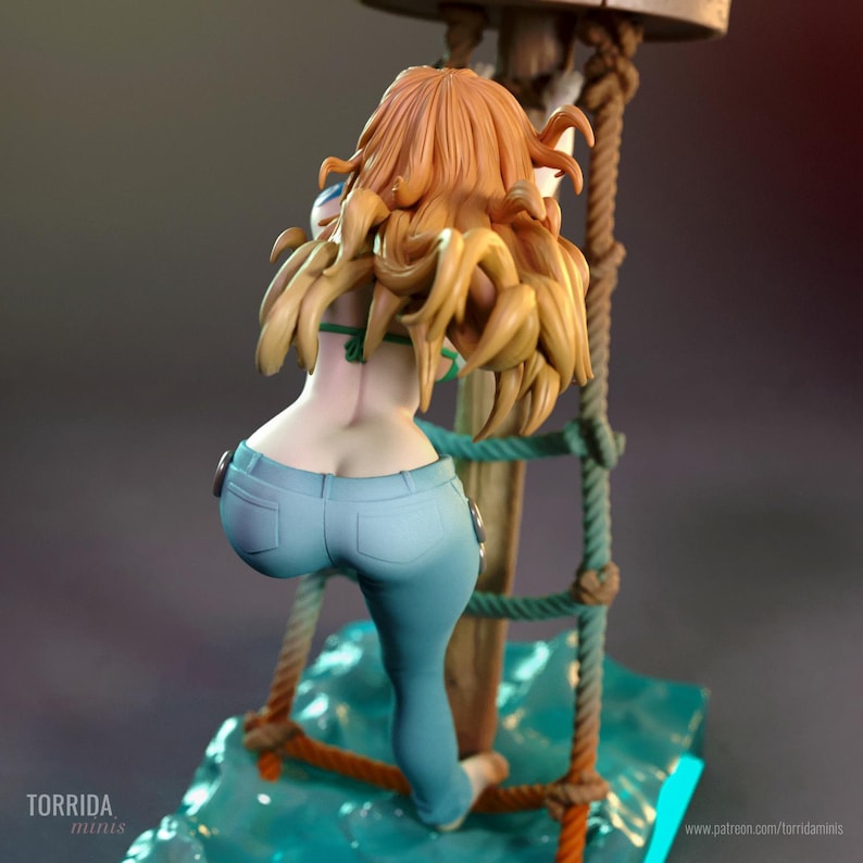 Nami One Piece Resin Figure – 1/8 1/6 Scale 3D Printed Fan Art Statue | Collector Gift image 8
