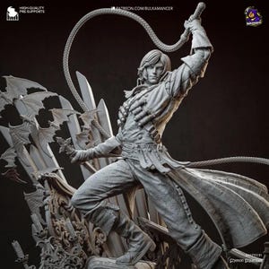 Richter Belmont — Castlevania | 1/8 bis 1/6 Harz Figur | Unbemalt oder Handbemalt | 3D gedruckte Fan Art | Sammler Geschenk Bild 7