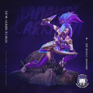 Akali — League of Legends | 1/8 1/6 Scale Resin Figure | Unpainted or Hand-Painted | 3D Printed Fan Art | Collector Gift image 10
