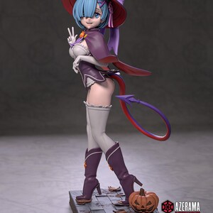Re:Zero Rem Resin Figure – 1/8 1/6 Scale 3D Printed Fan Art Statue | Collector Gift image 2