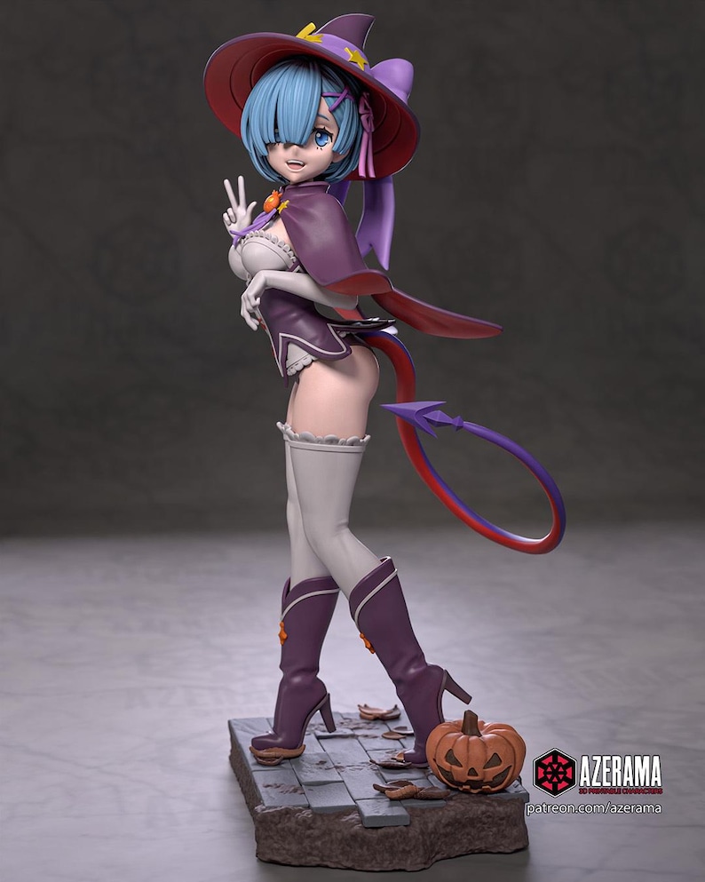 Re:Zero Rem Resin Figure – 1/8 1/6 Scale 3D Printed Fan Art Statue | Collector Gift image 2