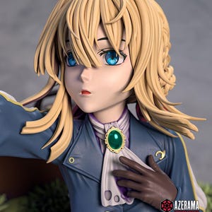 Violet Evergarden — Violet Evergarden | 1/8 1/6 Scale Resin Figure | Unpainted or Hand-Painted | 3D Printed Fan Art | Collector Gift image 1