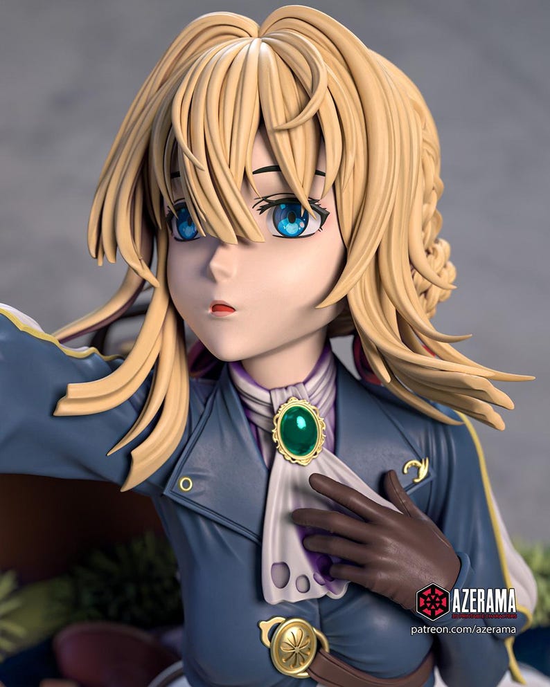 Violet Evergarden — Violet Evergarden | 1/8 1/6 Scale Resin Figure | Unpainted or Hand-Painted | 3D Printed Fan Art | Collector Gift image 1