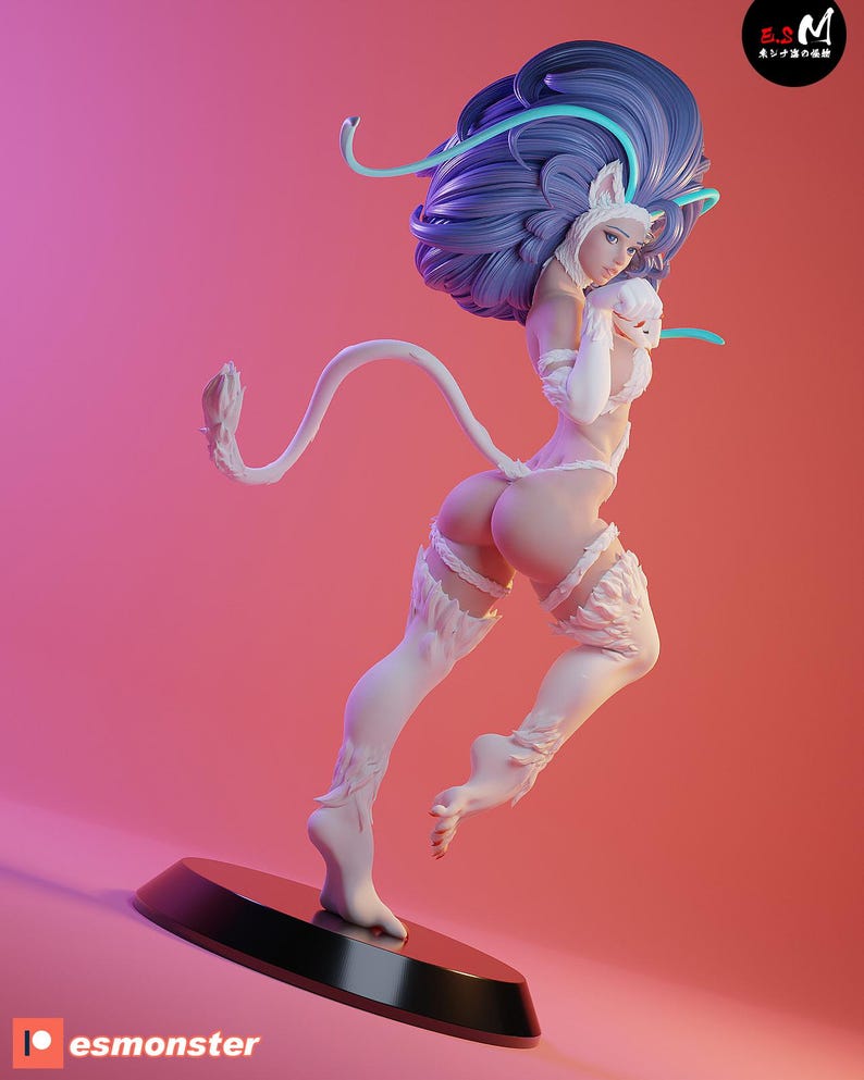 Felicia — Deathstalkers / Figura de resina a escala 1/8 y 1/6 / Sin pintar o pintada a mano / Arte de fans impreso en 3D / Regalo de coleccionista imagen 2