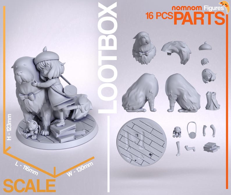 Anya x Bond Spy x Family Resin Figure 1/8 1/6 Scale 3D Printed Fan Art Kit | Collector Gift image 3