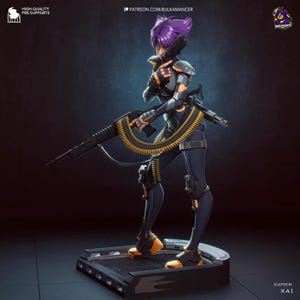 Konoko — Oni / Figura de resina a escala 1/8 y 1/6 / Sin pintar o pintada a mano / Arte de fans impreso en 3D / Regalo de coleccionista imagen 2