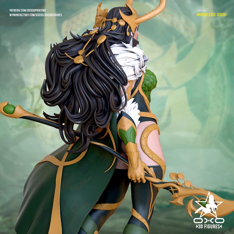 Lady Loki — Marvel Comics | 1/8 1/6 Scale Resin Figure | Unpainted or Hand-Painted | 3D Printed Fan Art | Collector Gift image 2