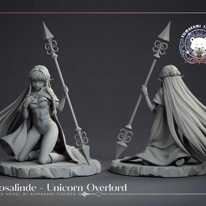 Rosalinde — Unicorn Overlord | 1/8 1/6 Scale Resin Figure | Unpainted or Hand-Painted | 3D Printed Fan Art | Collector Gift image 10