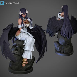 Albedo — Overlord | 1/8 1/6 Scale Resin Figure | Unpainted or Hand-Painted | 3D Printed Fan Art | Collector Gift image 4