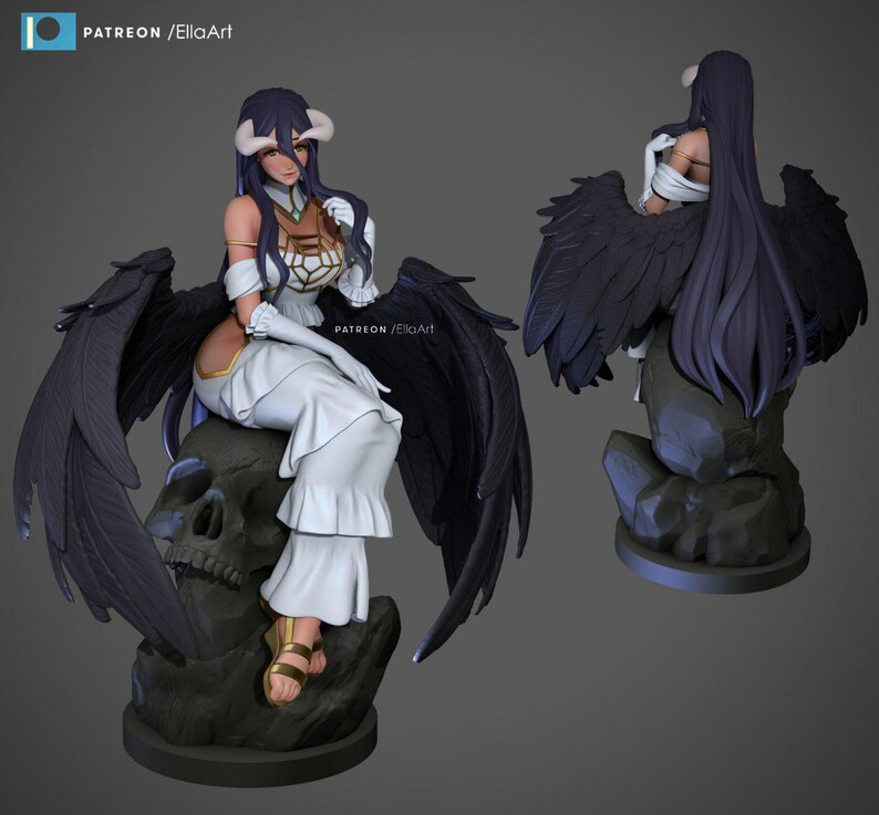 Albedo — Overlord | 1/8 1/6 Scale Resin Figure | Unpainted or Hand-Painted | 3D Printed Fan Art | Collector Gift image 4