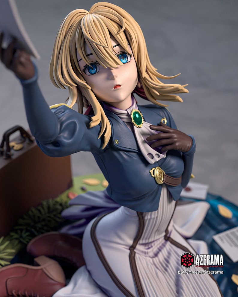 Violet Evergarden — Violet Evergarden | 1/8 1/6 Scale Resin Figure | Unpainted or Hand-Painted | 3D Printed Fan Art | Collector Gift image 3