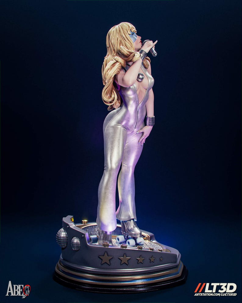 Dazzler Resin Figure – 1/8 1/6 Scale 3D Printed Fan Art Statue | Collector Gift image 7