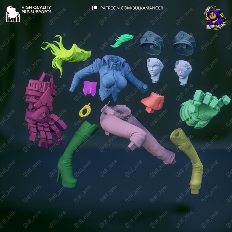 Vi — Arcane / League of Legends | 1/8 1/6 Scale Resin Figure | Unpainted or Hand-Painted | 3D Printed Fan Art | Collector Gift image 7