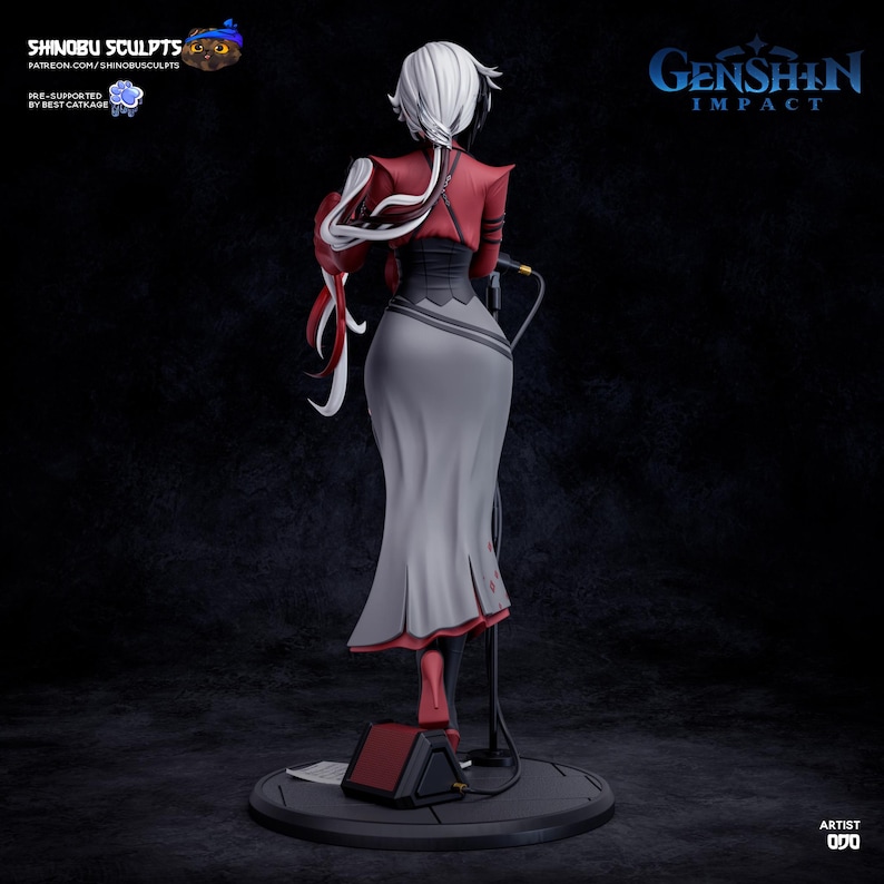 Arlequim — Genshin Impact | Figura em resina em escala 1/8 e 1/6 | Arte de fã impressa em 3D | Kit de garagem sem pintura | Estátua de colecionador | Presente para colecionadores imagem 4