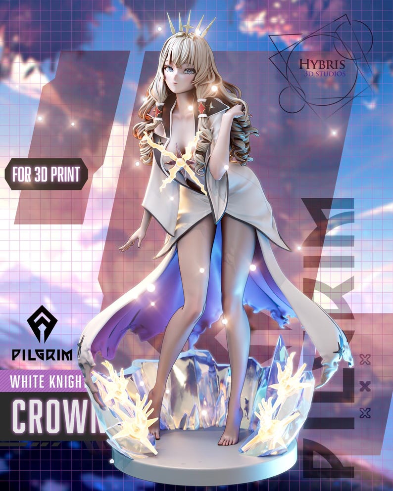 Nikke Goddess Of Victory Crown | 1/8 1/6 Scale Resin Figure | Unpainted or Hand-Painted | 3D Printed Fan Art | Collector Gift image 2