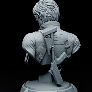 Leon S. Kennedy — Resident Evil | 1/8 1/6 Scale Resin Figure | Unpainted or Hand-Painted | 3D Printed Fan Art | Collector Gift image 3